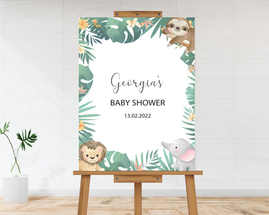 Safari Baby Shower Welcome Board