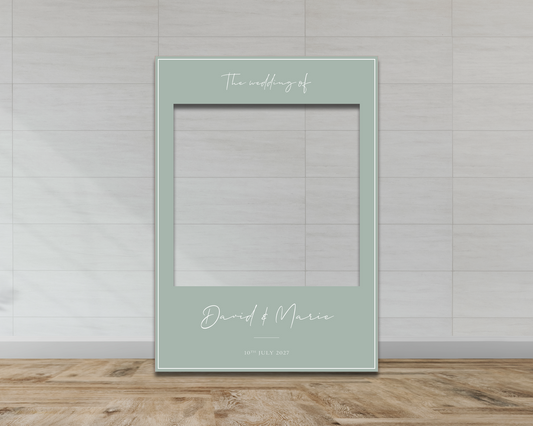 Sage Green Wedding Selfie Frame