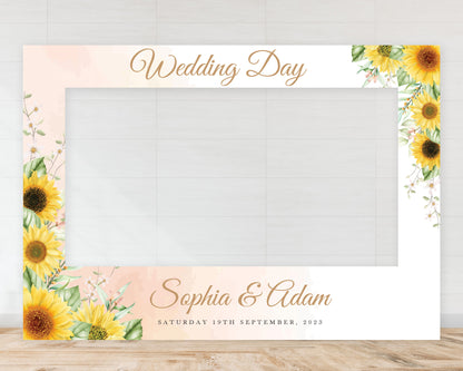 Sunflowers Flowers Wedding Landscape or Portrait Selfie Frame