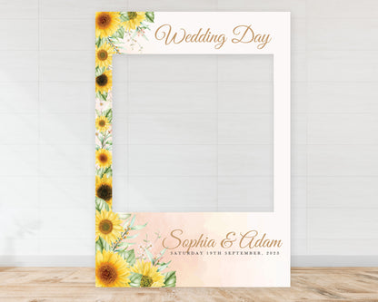 Sunflowers Flowers Wedding Landscape or Portrait Selfie Frame