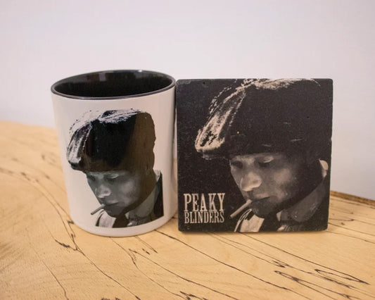 Tommy Shelby Peaky Blinders Stone Coasters & Mug Set