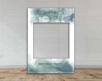 Green & Blue Watercolour | Birthday Selfie Frame