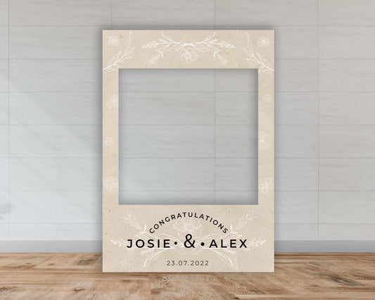 Wedding Selfie Frame | Rustic Floral