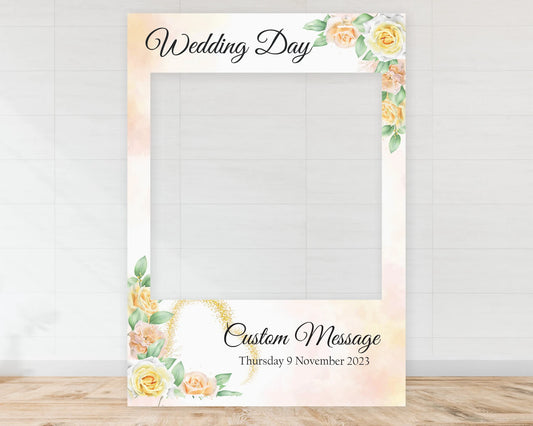 Wedding Selfie Frame | Yellow Roses