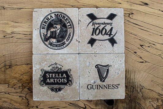 Stone Coasters: Beers Collection (Set Of 4)