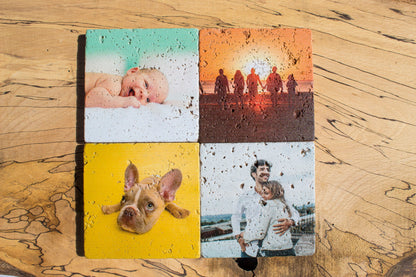 Personalised Photo Stone Coasters (Set Of 4)