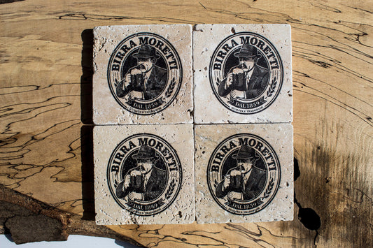 Stone Coasters: Birra Moretti Collection (Set Of 4)