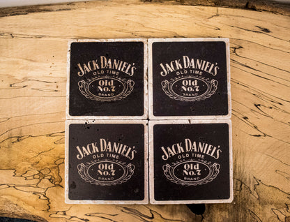 Stone Coasters: Jack Daniels Collection (Set Of 4) | Drinks Coasters