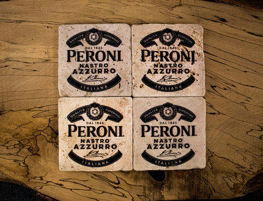 Stone Coasters: Peroni Beer Collection (Set Of 4) | Drink Coasters