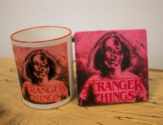 Stone Coasters & Mug Set: Stranger Things Eleven | Stranger Things Gift