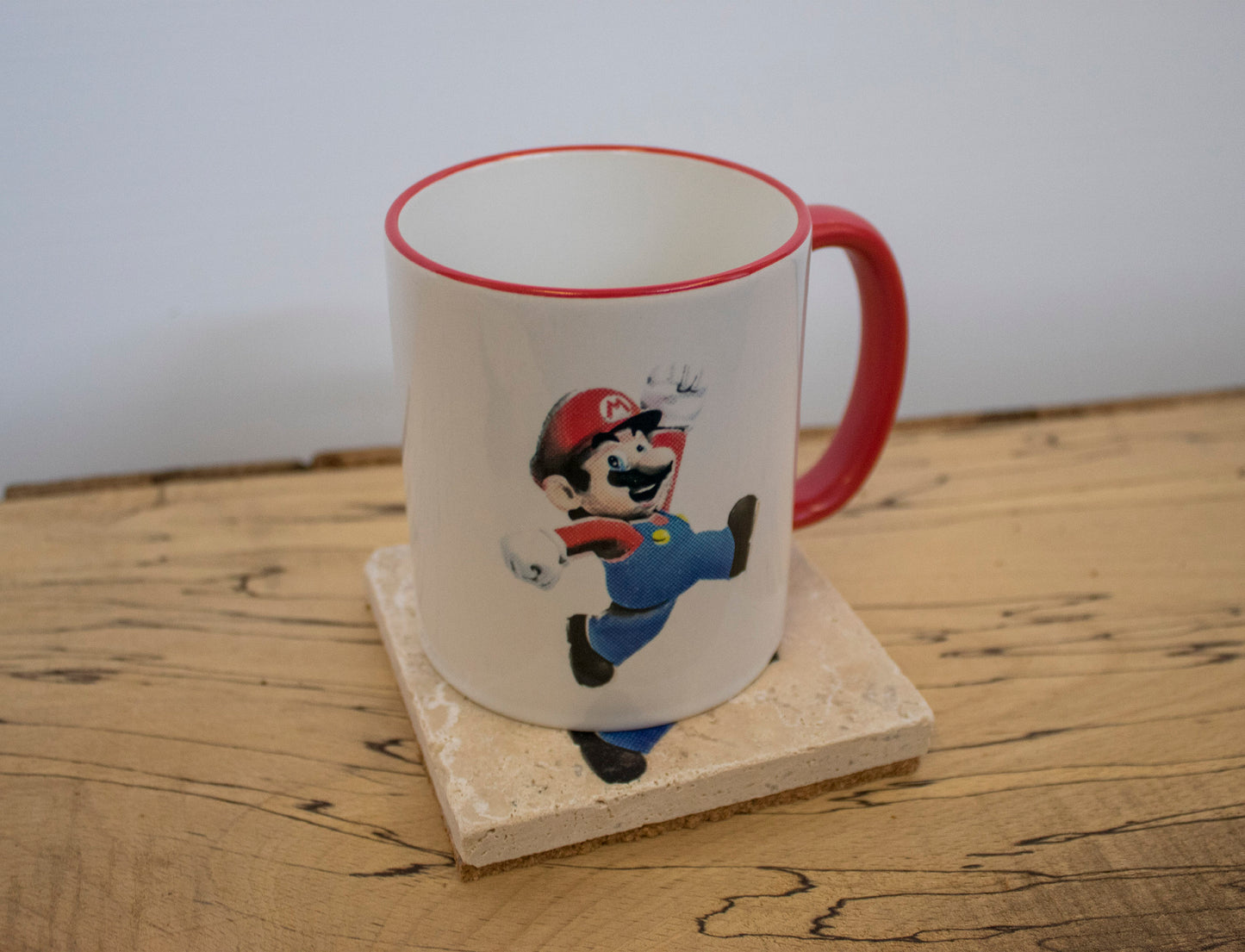 Stone Coasters & Mug Set: Mario | Retro Gaming Gift