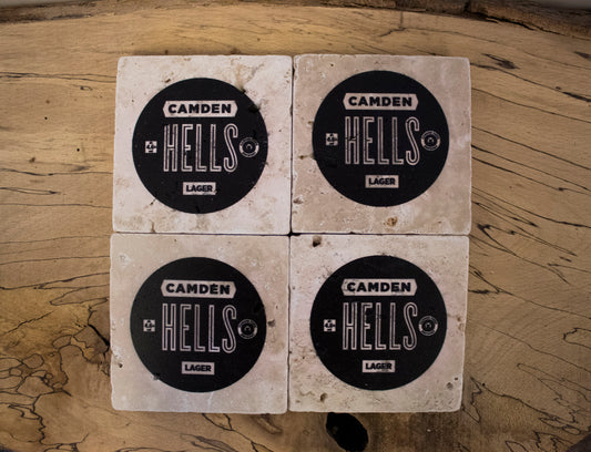 Stone Coasters: Camden Hells Beer Collection (Set Of 4) | Drink Coasters