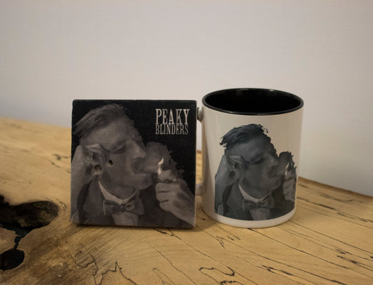 Stone Coasters & Mug Set: Arthur Shelby | Peaky Blinders Gift