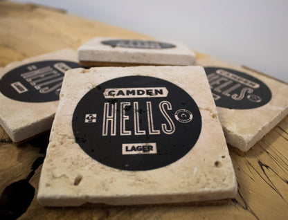 Stone Coasters: Camden Hells Beer Collection (Set Of 4) | Drink Coasters