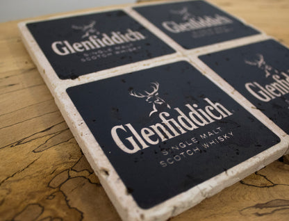 Stone Coasters: Glenfiddich Whiskey Collection (Set Of 4)