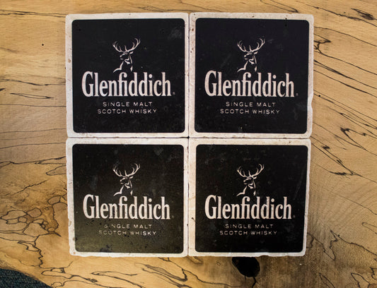 Stone Coasters: Glenfiddich Whiskey Collection (Set Of 4)