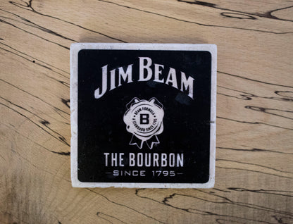 Stone Coasters: Jim Beam Whiskey Collection (Set Of 4)