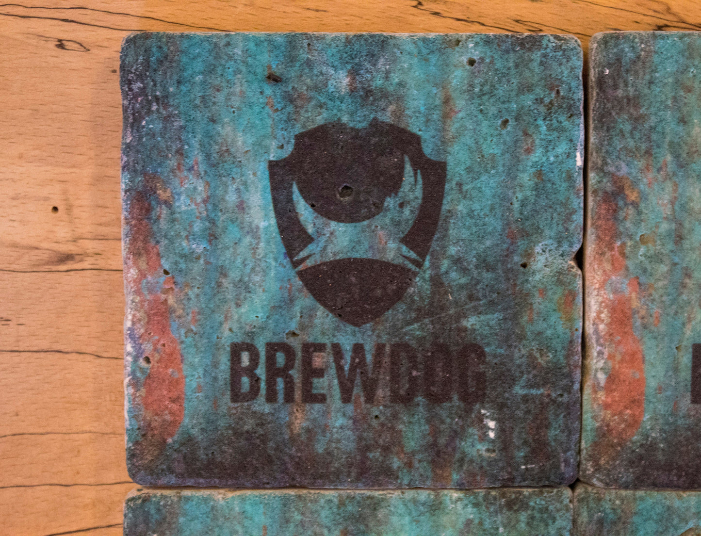 Printed Stone Coasters | Brewdog (Set Of 4) | Drink Coasters | Natural Coasters