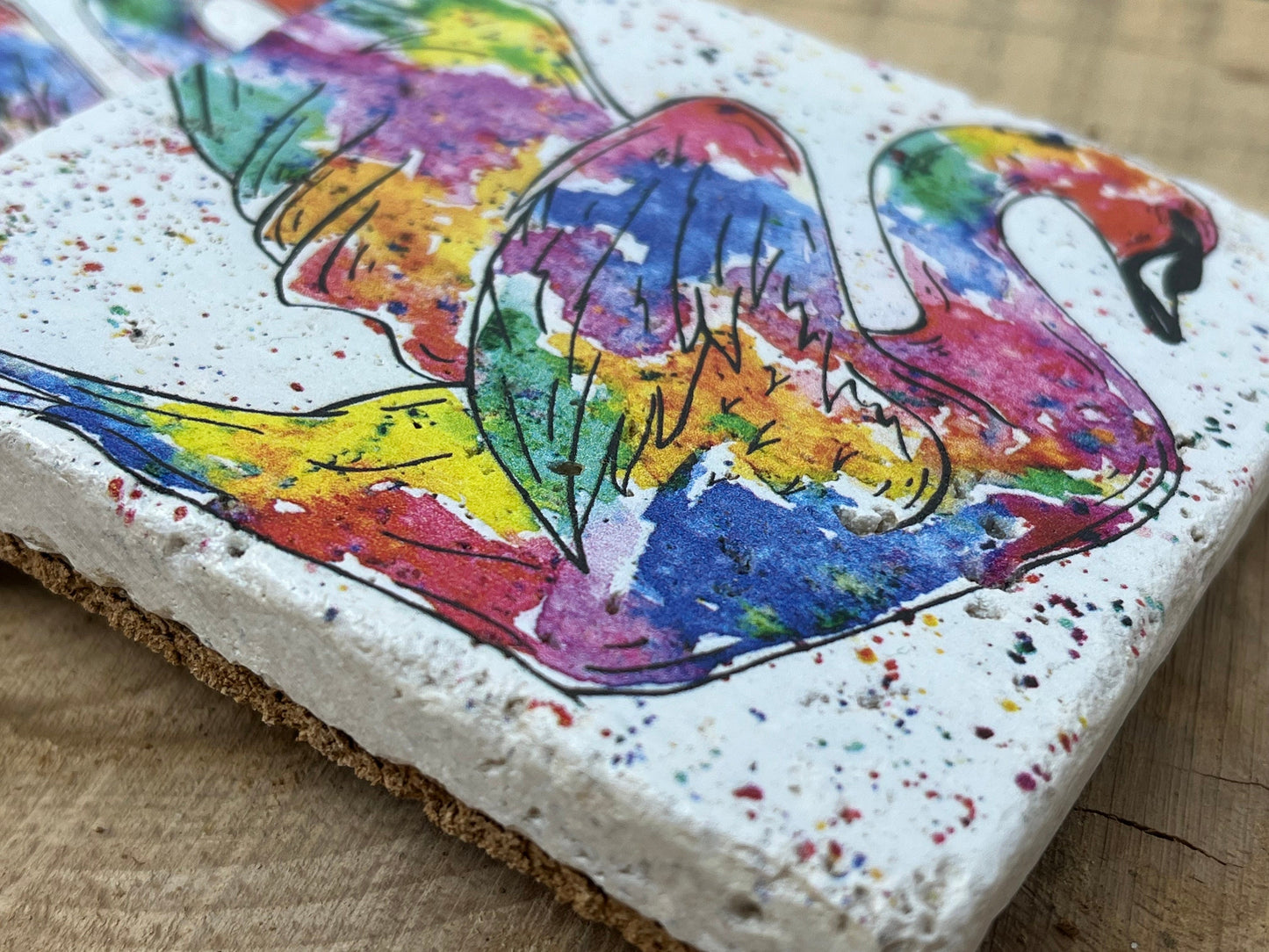Stone Coasters: Swan - Artwork by Katie Goddard  (Set of 4)