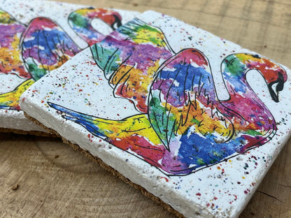 Stone Coasters: Swan - Artwork by Katie Goddard  (Set of 4)