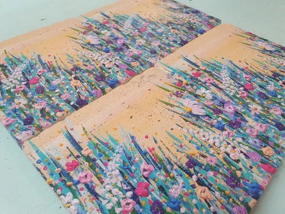 Stone Coasters: Spring - Artwork by Katie Goddard  (Set of 4)